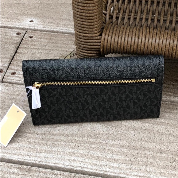 Michael kors casie trifold wallet black signature - Picture 3 of 6